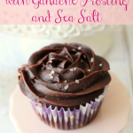 Brownie Cupcakes with Ganache Frosting and Sea Salt