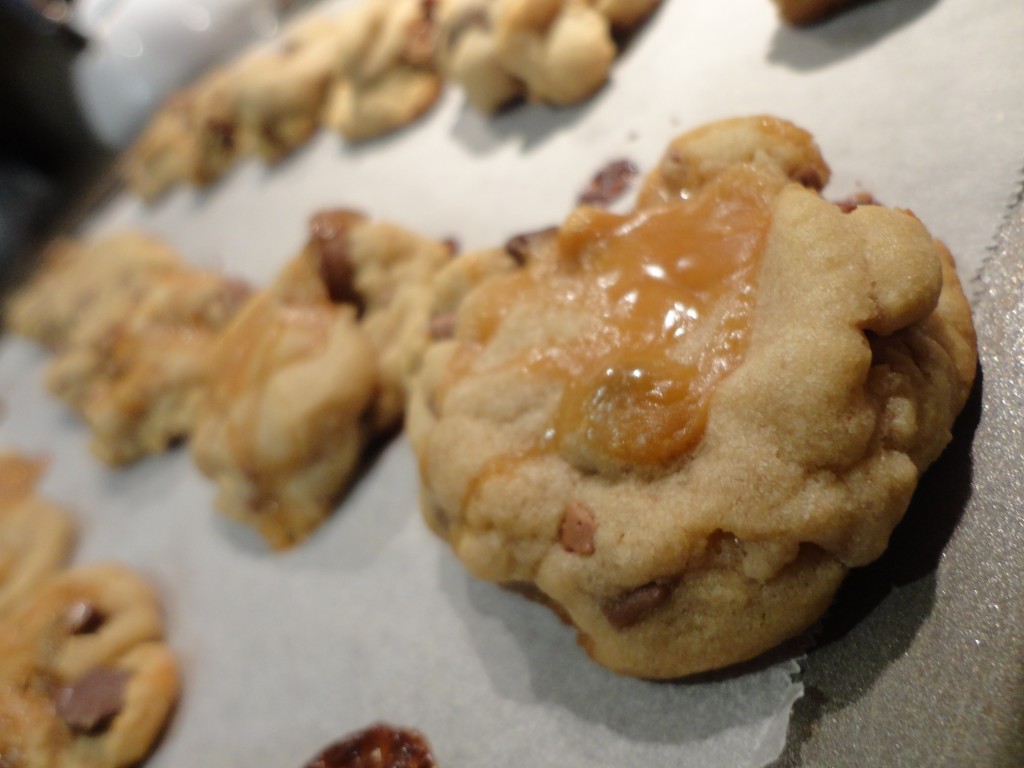 Chocolate Covered Pretzel Cookies with Caramel