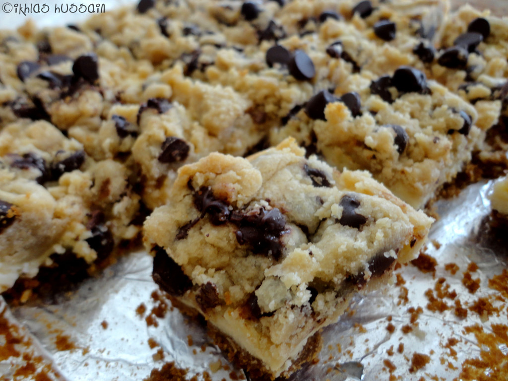 Chocolate Chip Cookie Dough Cheesecake Bars