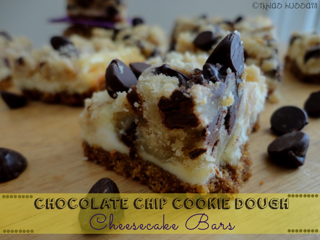 Chocolate Chip Cookie Dough Cheesecake Bars