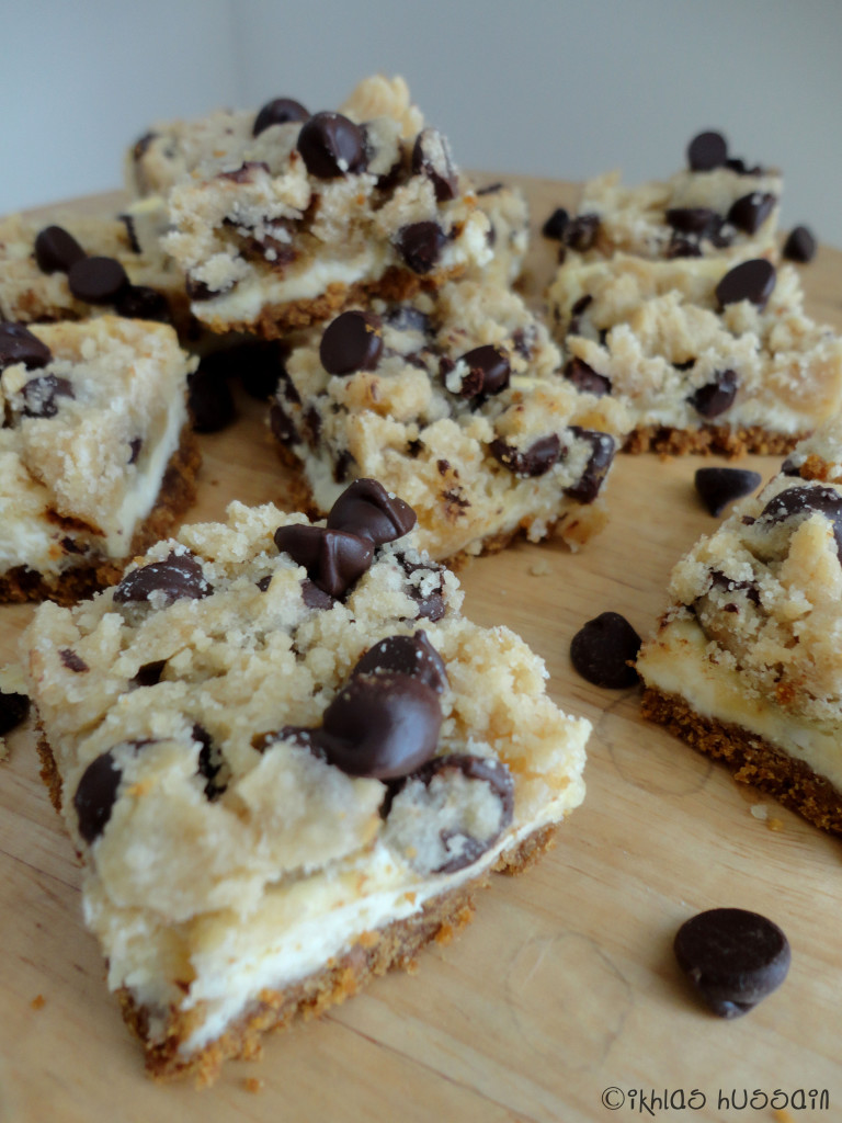 Chocolate Chip Cookie Dough Cheesecake Bars