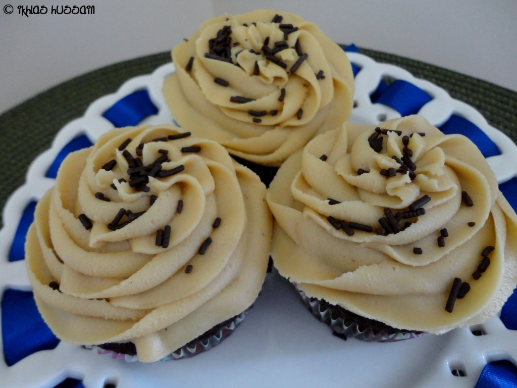 Chocolate Buttermilk Cupcakes with Salted Caramel Frosting