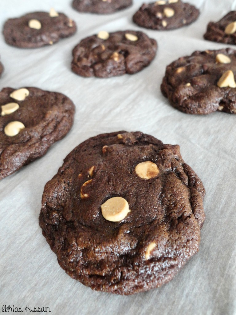 Chocolate Cookies with Peanut Butter Chips