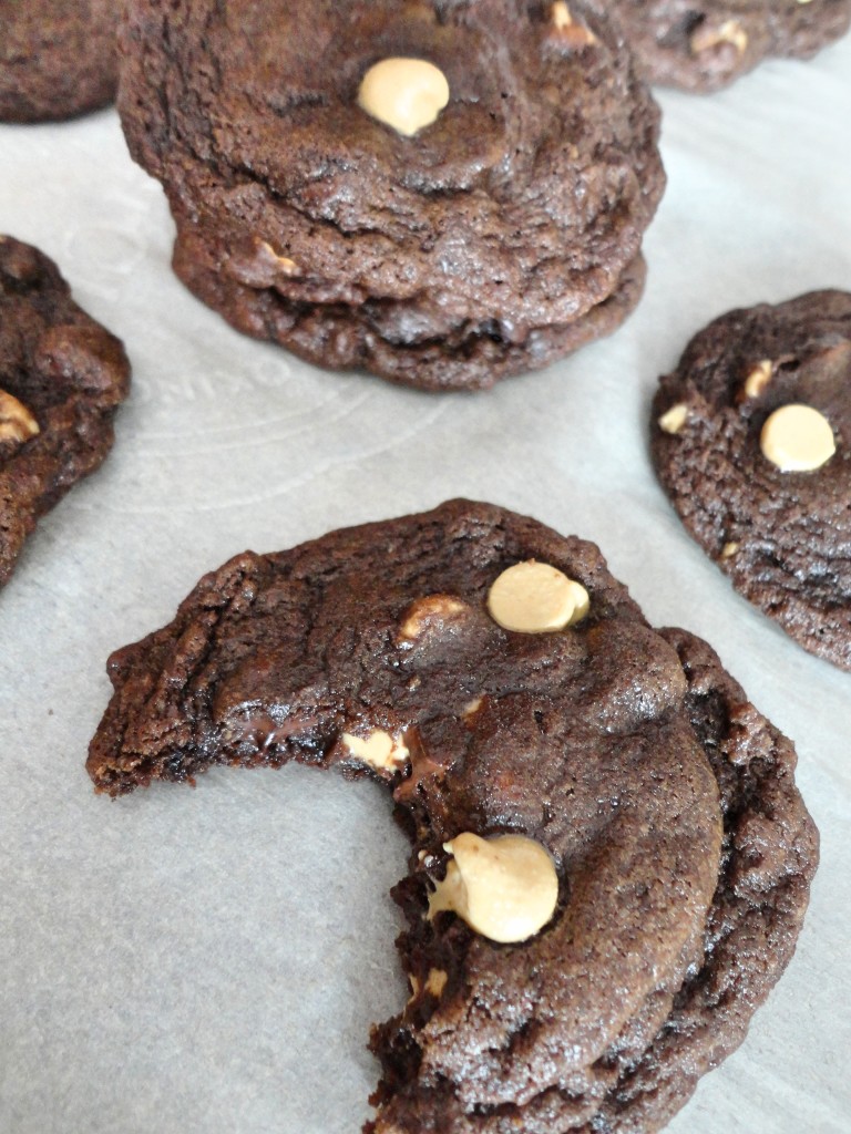 Chocolate Cookies with Peanut Butter Chips