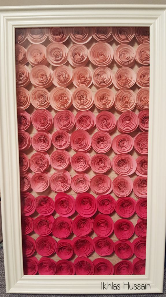 Ombre Roses Shadow Box 