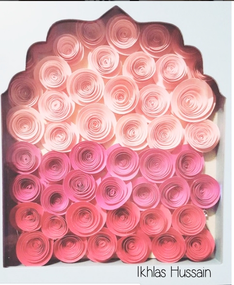 DIY: Ombre Roses Shadow Box