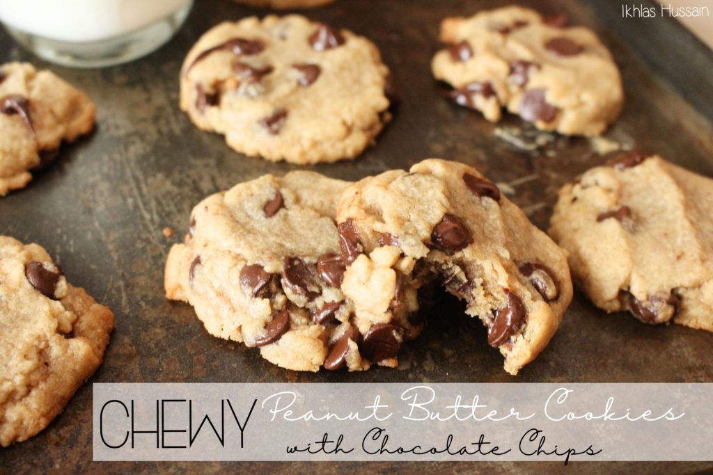 Chewy Peanut Butter Cookies with Chocolate Chips
