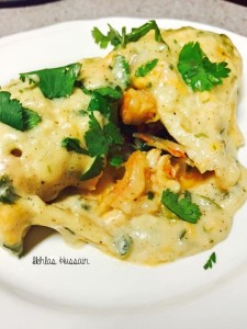 Shrimp Enchiladas in Jalapeno Cream Sauce