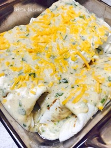 Shrimp Enchiladas in Jalapeno Cream Sauce