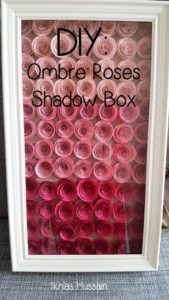 Ombre Roses Shadow Box