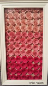 Ombre Roses Shadow Box